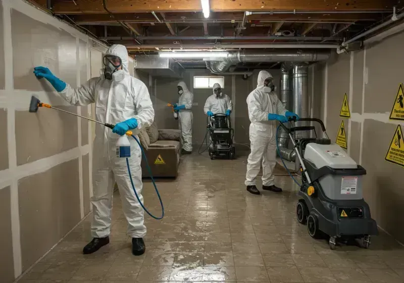 Basement Moisture Removal and Structural Drying process in Tornado, WV